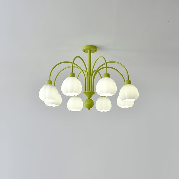 cream style pumpkin chandelier