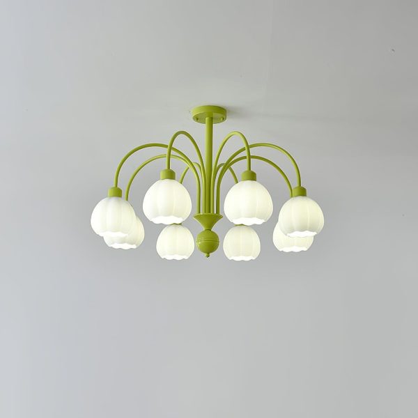 cream style pumpkin chandelier