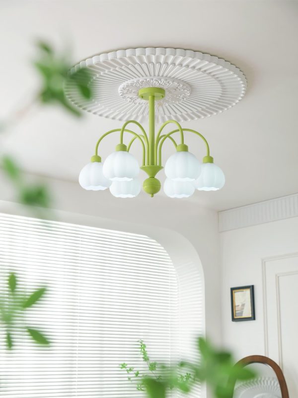 cream style pumpkin chandelier