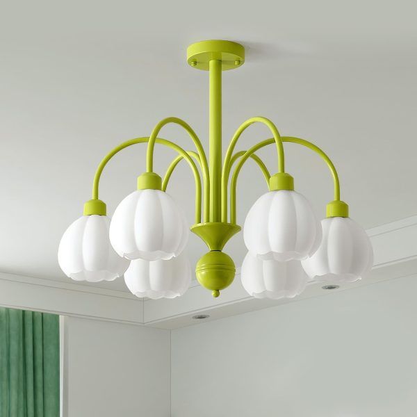 cream style pumpkin chandelier