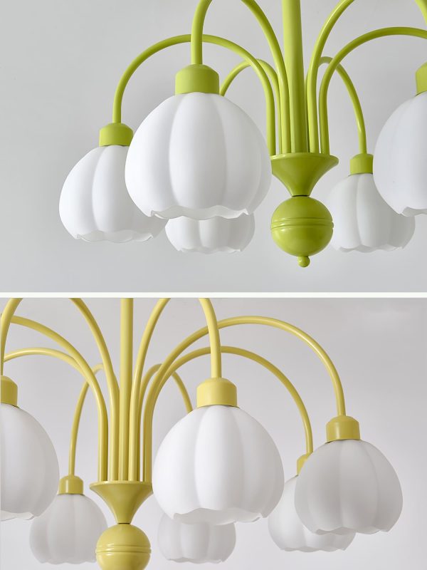 cream style pumpkin chandelier