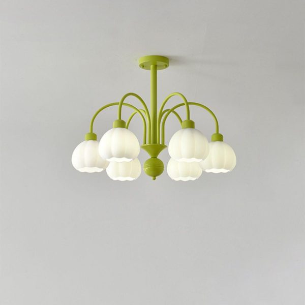 cream style pumpkin chandelier