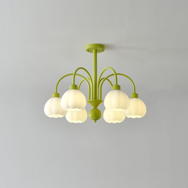 cream style pumpkin chandelier