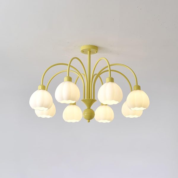 cream style pumpkin chandelier