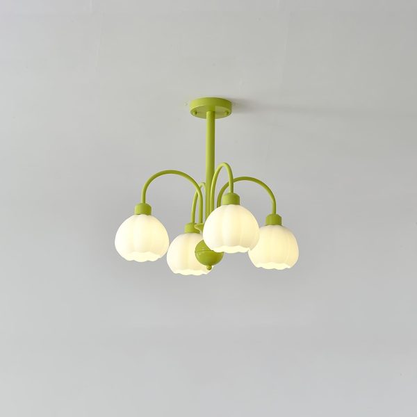 cream style pumpkin chandelier