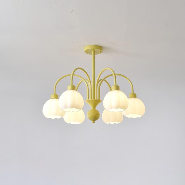 cream style pumpkin chandelier