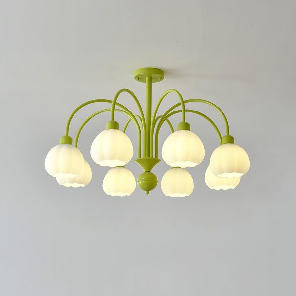 cream style pumpkin chandelier