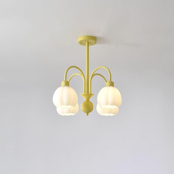 cream style pumpkin chandelier