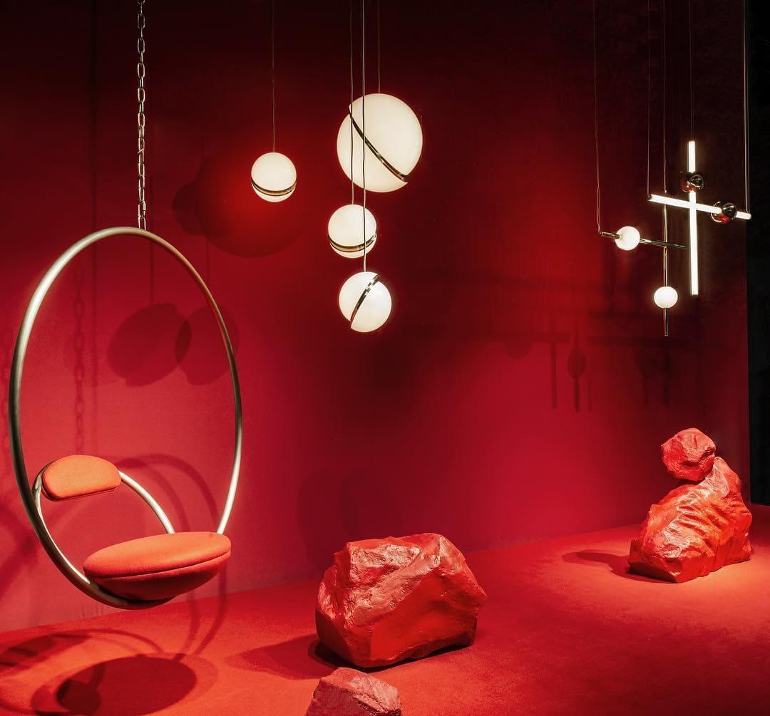 crescent pendant lamp