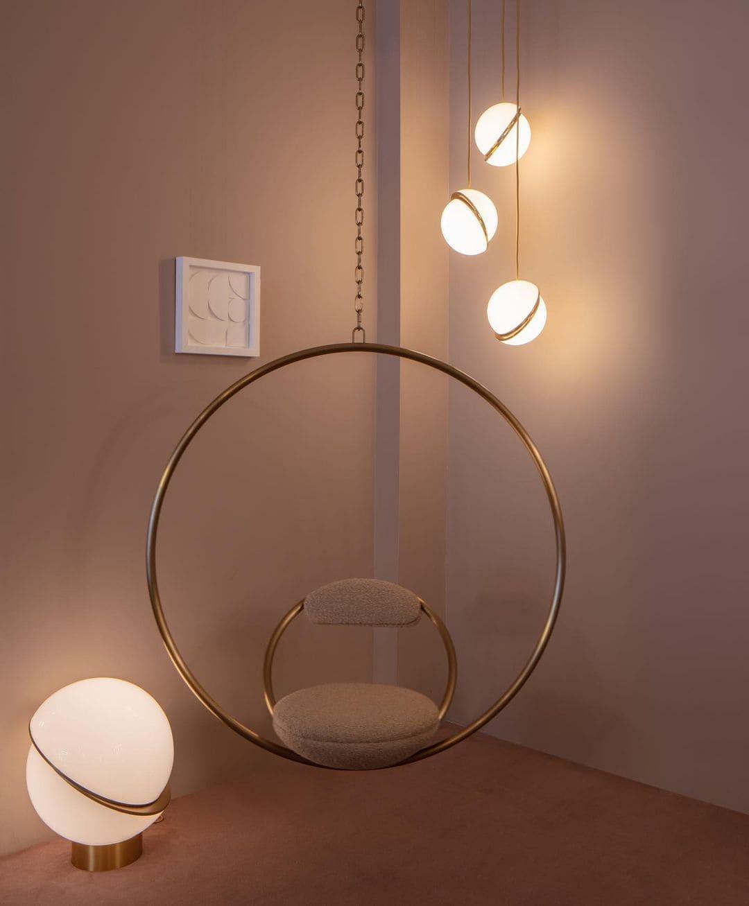 crescent pendant lamp