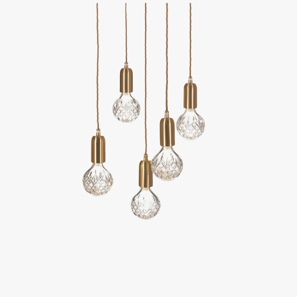 crystal bulb led pendant light