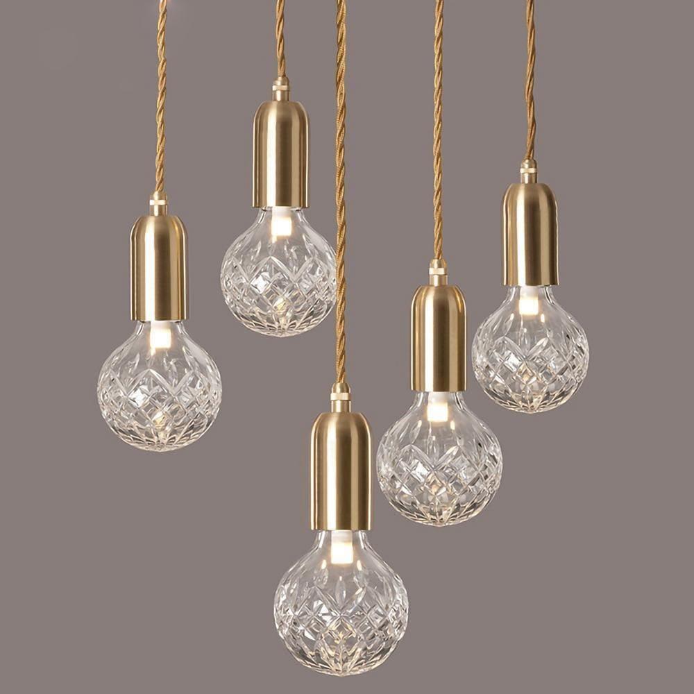 crystal bulb led pendant light