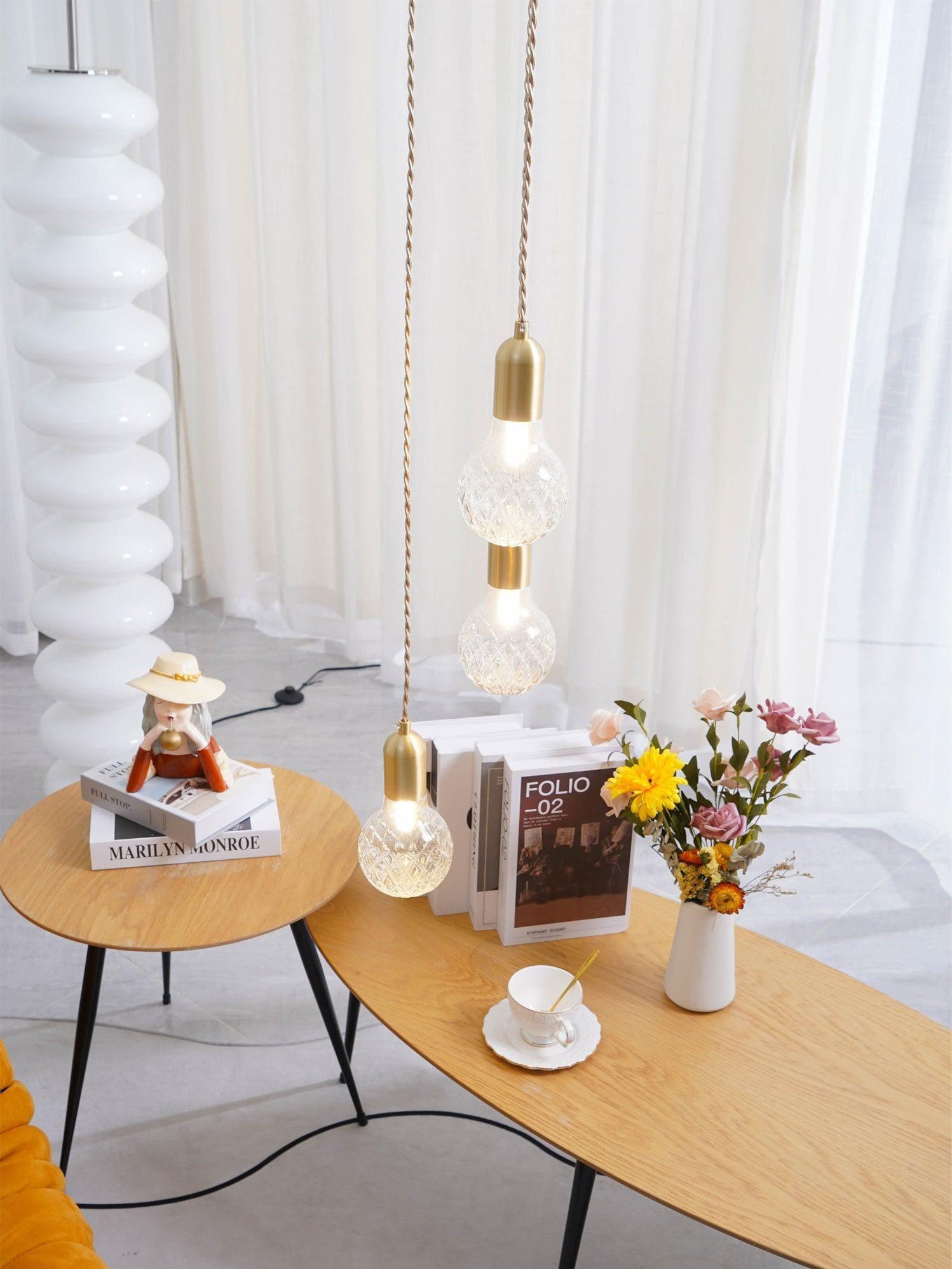 crystal bulb led pendant light