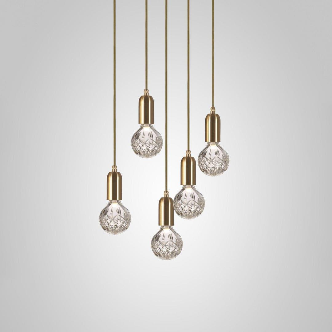 crystal bulb led pendant light