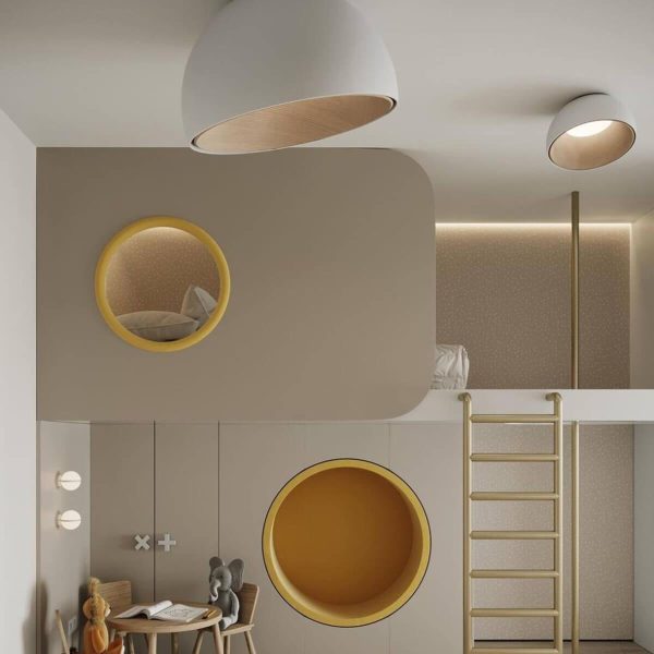 duo slanted ceiling lamp