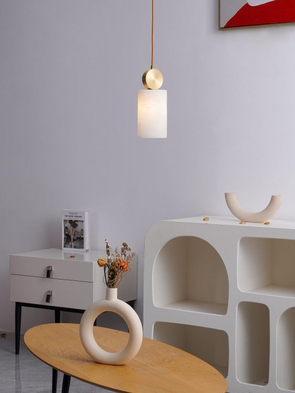 etruscan alabaster pendant light