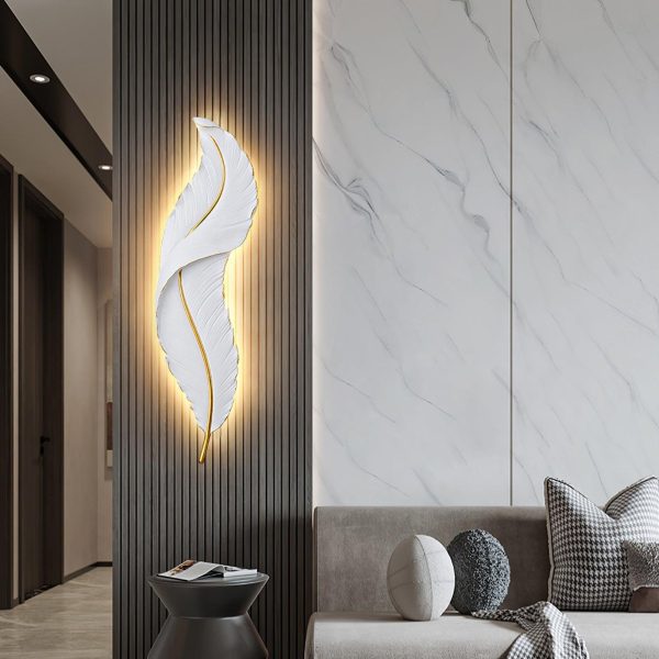 feather wall lamp