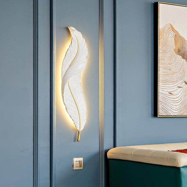 feather wall lamp