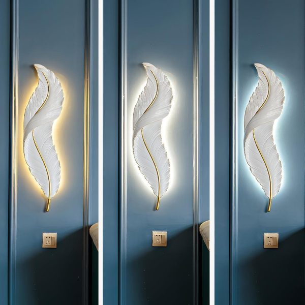 feather wall lamp