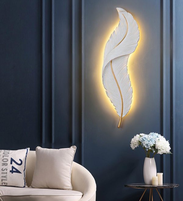 feather wall lamp
