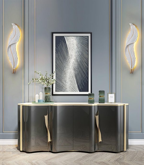 feather wall lamp