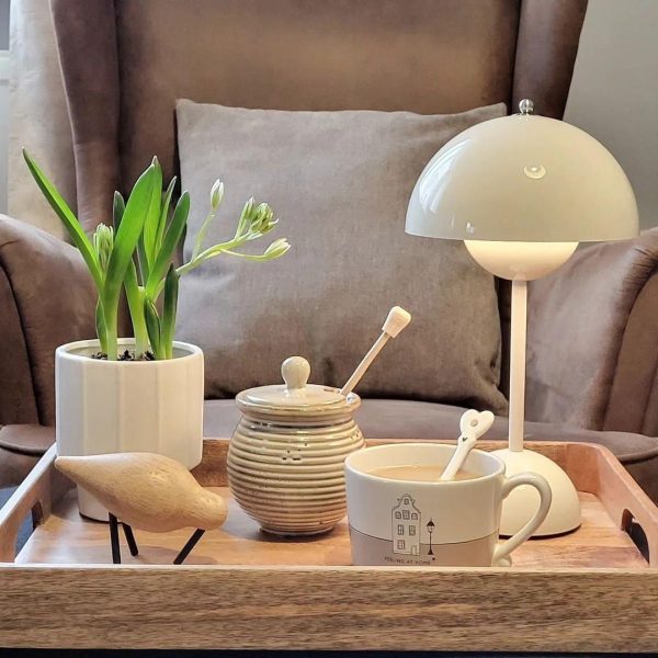 flowerpot charging table lamp