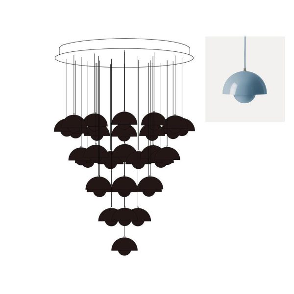 flowerpot combination chandelier