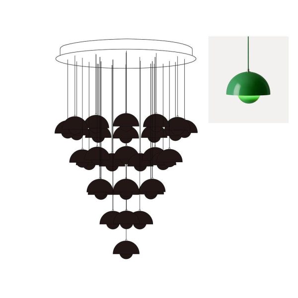 flowerpot combination chandelier