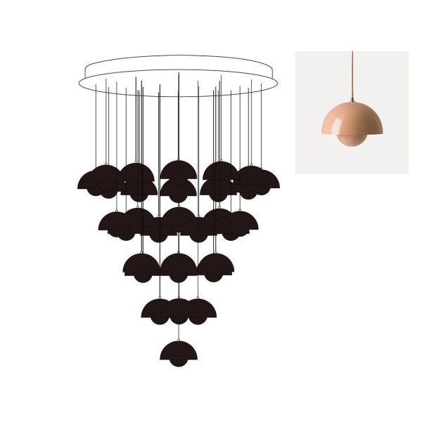 flowerpot combination chandelier