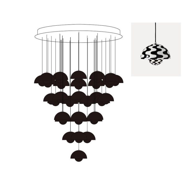 flowerpot combination chandelier