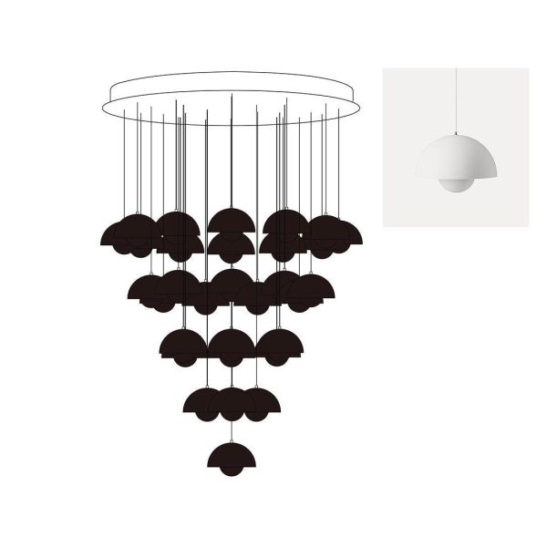flowerpot combination chandelier
