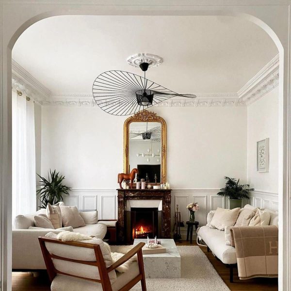 french vertigo fiberglass chandelier 66.5″