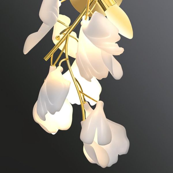 gingko flowers sconce