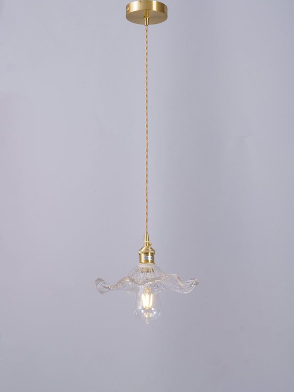 glass hibiscus flower pendant light