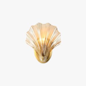 glass shell wall light