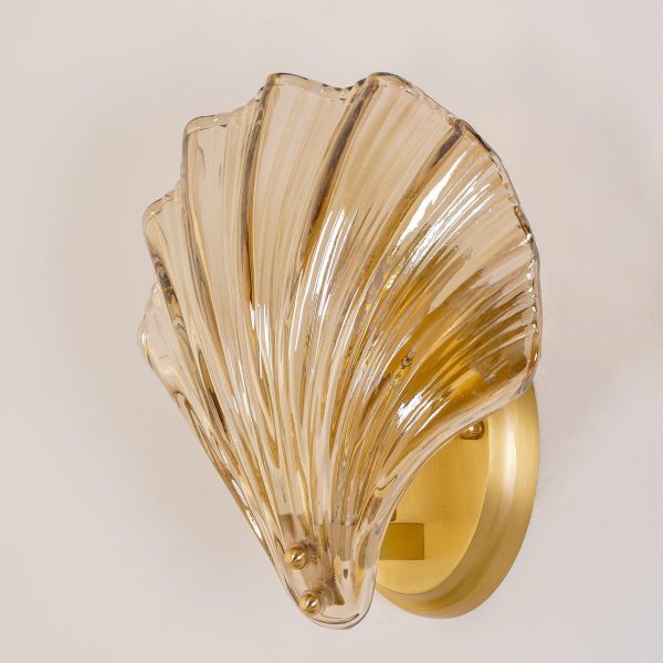 glass shell wall light