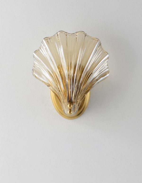 glass shell wall light