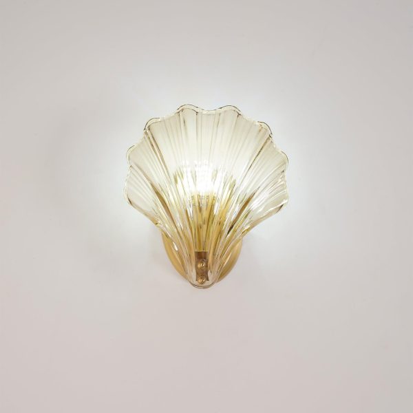 glass shell wall light