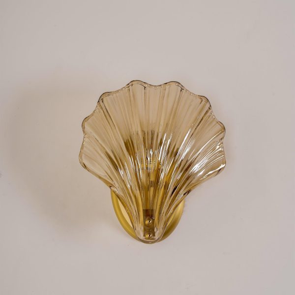 glass shell wall light