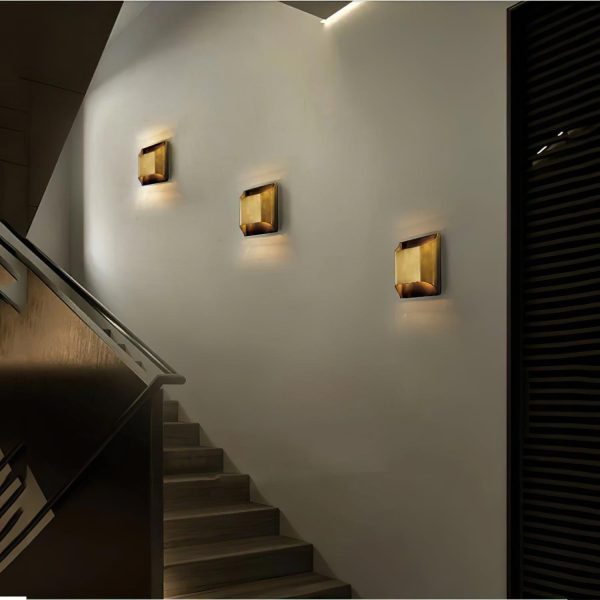 leclerc brass wall lamp