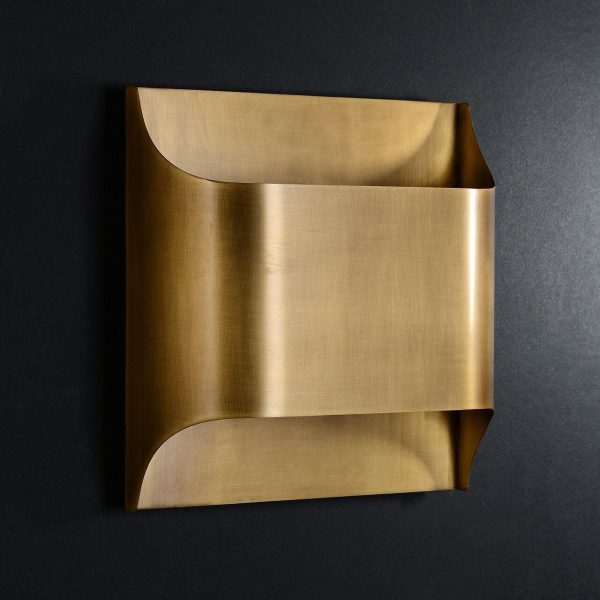 leclerc brass wall lamp