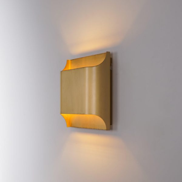 leclerc brass wall lamp