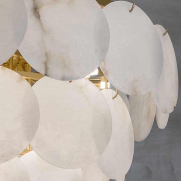 marble multi tiered round chandelier