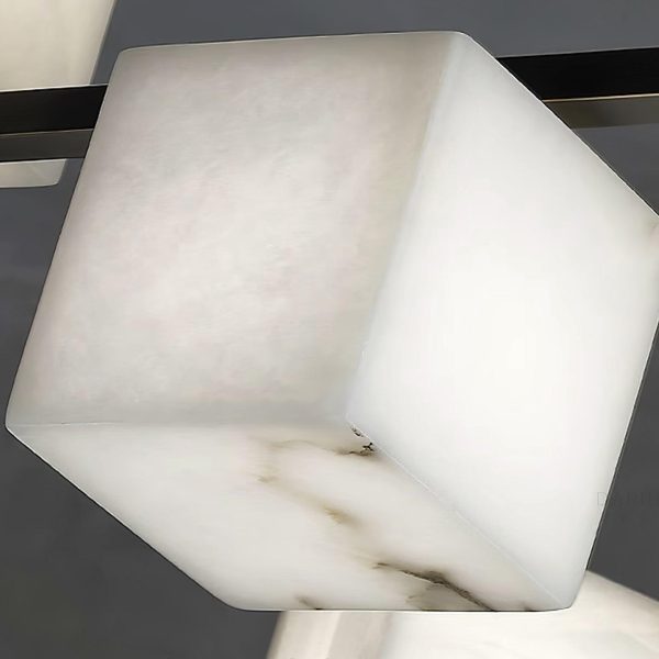 alabaster square box chandelier
