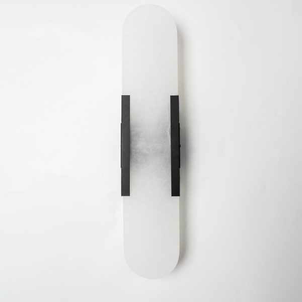melange elongated alabaster wall sconce