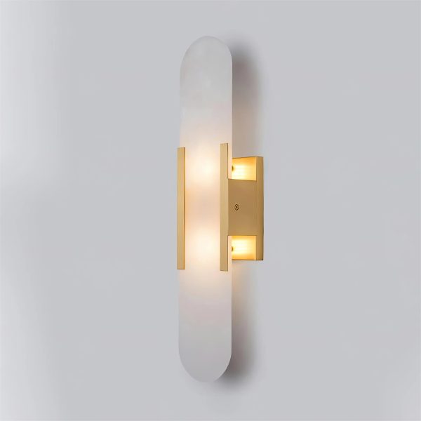 melange elongated alabaster wall sconce
