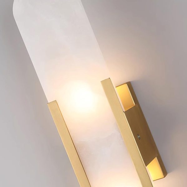 melange elongated alabaster wall sconce