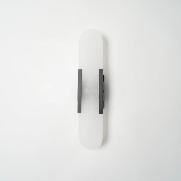 melange elongated alabaster wall sconce