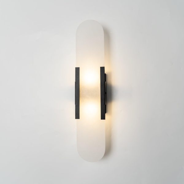 melange elongated alabaster wall sconce