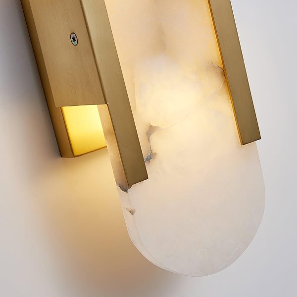 melange elongated alabaster wall sconce